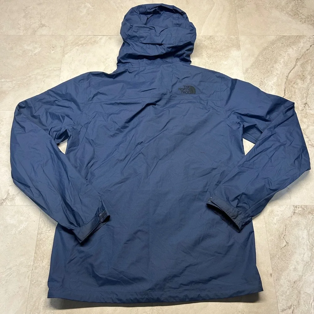 The North Face DryVent Rain Jacket Navy Blue Mens Small Waterproof Hooded Coat